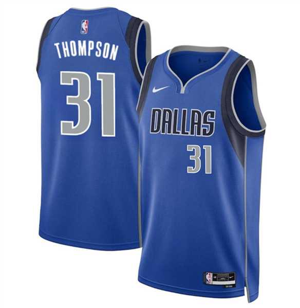 Men%27s Dallas Mavericks #31 Klay Thompson Blue 2024 Icon Edition Stitched Basketball Jersey Dzhi->chicago bulls->NBA Jersey